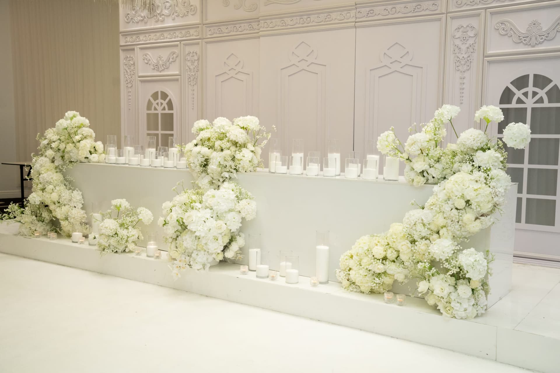 Luxury wedding venue styling