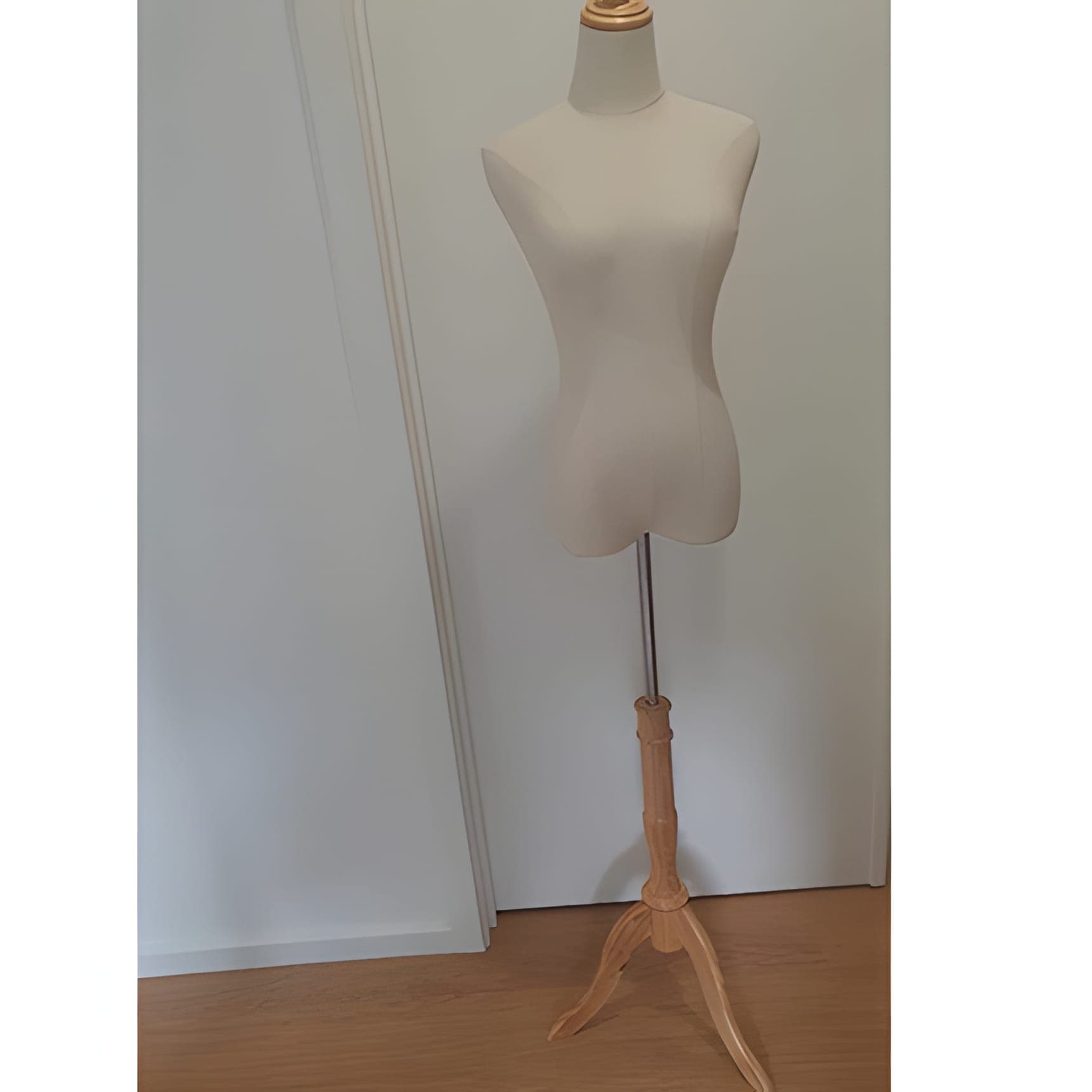 White and timber female mannequin